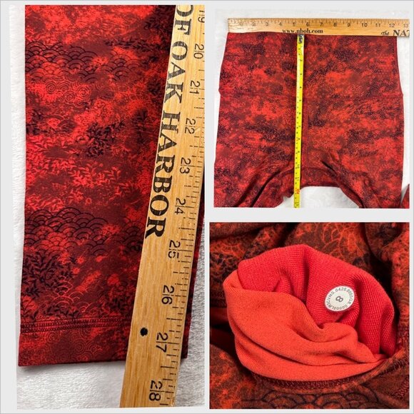 Lululemon Align Pant 28" *Lunar New Year Sz 8 Intricate Oasis Love Red Luxtreme - Picture 7 of 9